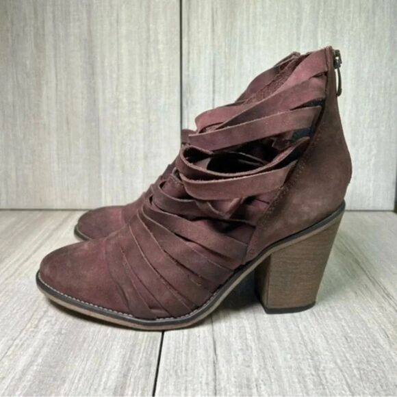 Free People Hybrid Strappy Block Heel Ankle Bootie Women’s Size 10 EUR 40 - Picture 1 of 11